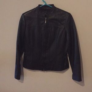 Black Leather Jacket- Moto style